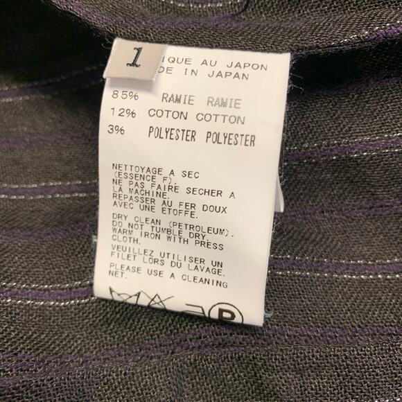 YOHJI YAMAMOTO Size S Black Cotton Notch Lapel Coat - Picture 12 of 13